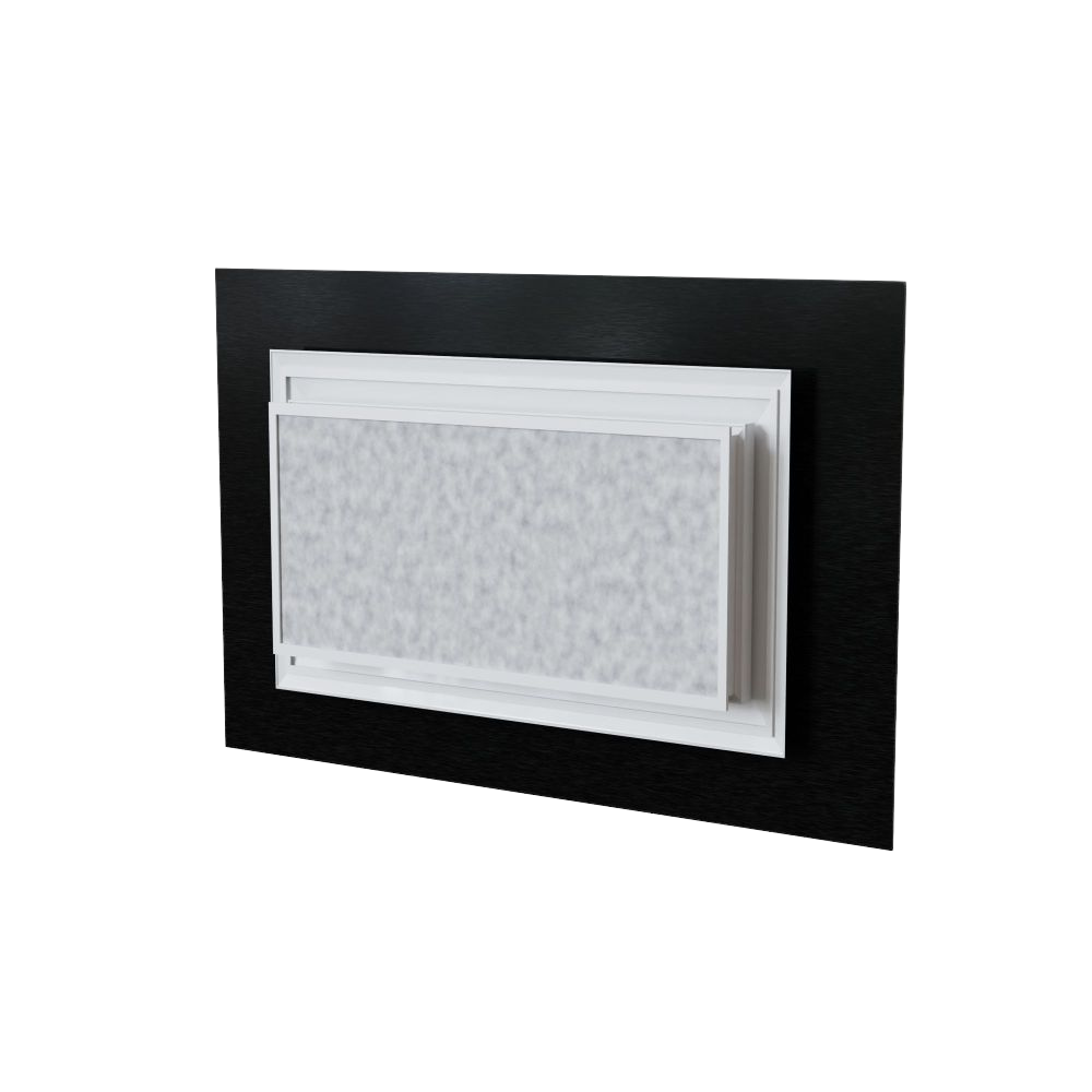 Baillindustrie - Grille de reprise + porte filtre Confort White - Photo produit arriere COL400X200 BLACK